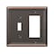 Amerelle Wall Plate, Number of Gangs: 2 gang Stamped Steel, Aged Bronze Finish, Bronze 149TRDB - alternate 1